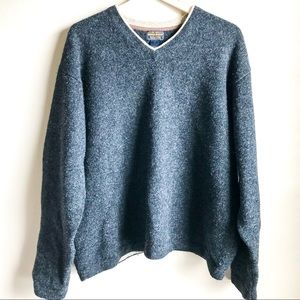 Woolrich Dark Gray Heather Wool Blend Sweater  XL